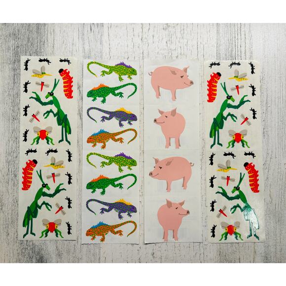 Vintage Lot of Mrs. Grossman Sandilion Stickers Animals holiday scrapbook - Picture 2 of 12